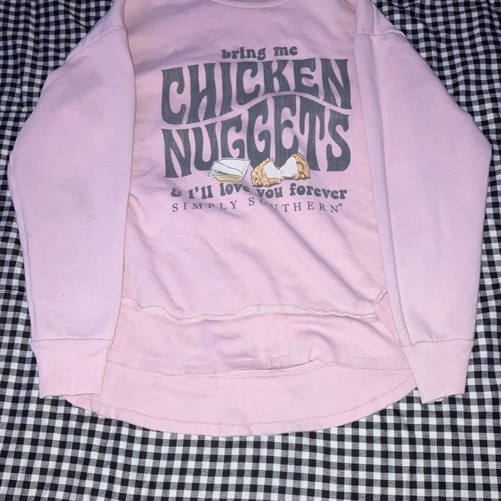 Simply Southern chicken nuggets crewneck